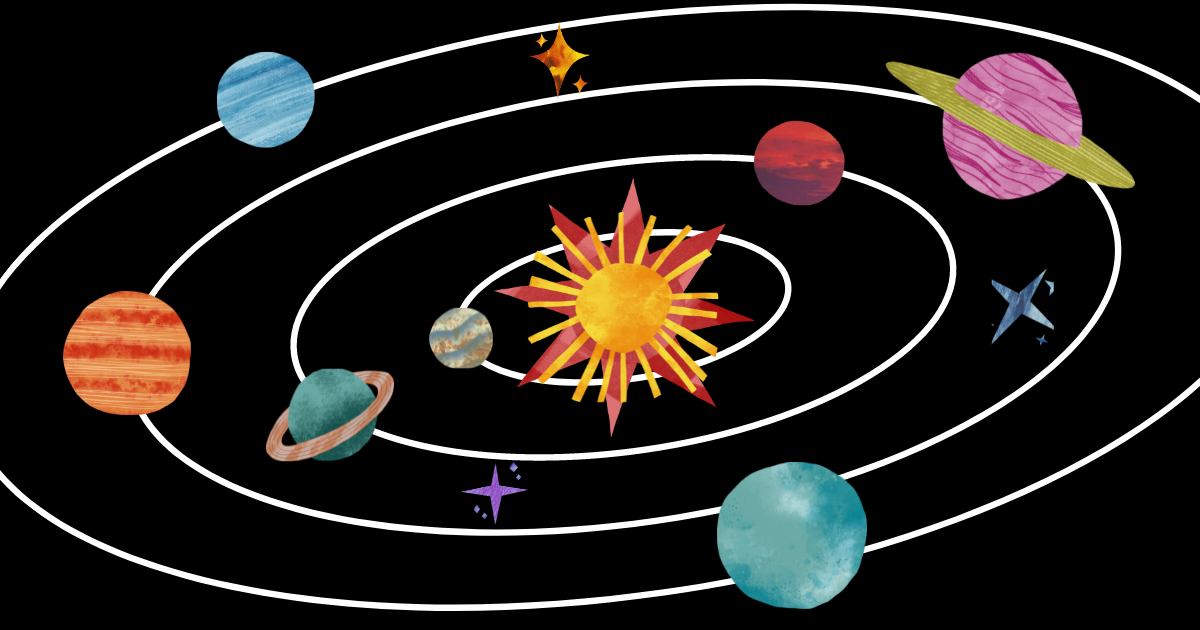 planets solar system set up